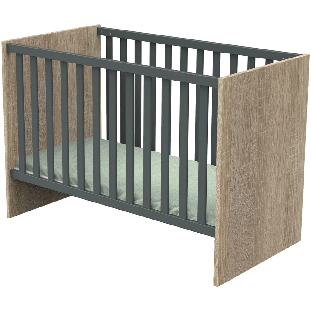 Lit Bébé 60x120cm Nova Gris Volcan 1 Lit Bébé 60x120cm Nova Gris Volcan