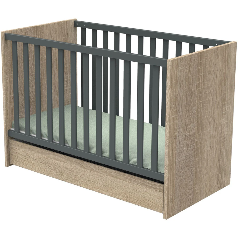 Lit Bébé 60x120cm Nova Gris Volcan 2 Lit Bébé 60x120cm Nova Gris Volcan – Image 2