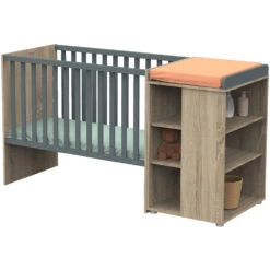 Lit Chambre Transformable 60x120en Lit Junior 90x190nova Gris Volcan