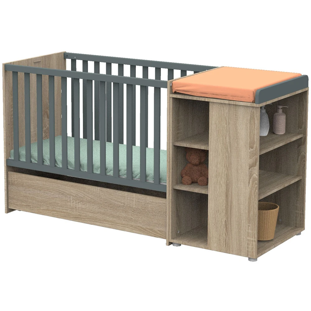 Lit Chambre Transformable 60x120en Lit Junior 90x190nova Gris Volcan 2 Lit Chambre Transformable 60x120en Lit Junior 90x190nova Gris Volcan – Image 2