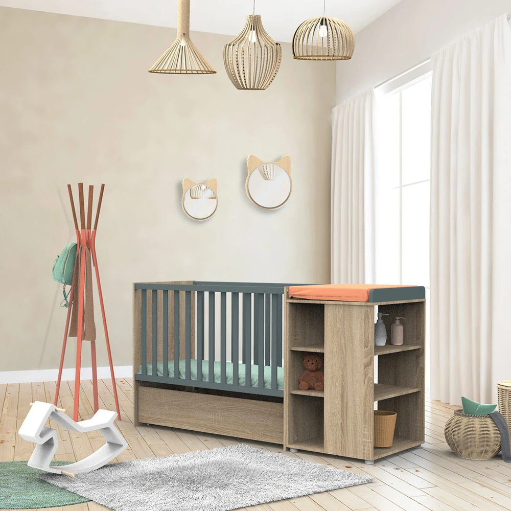 Lit Chambre Transformable 60x120en Lit Junior 90x190nova Gris Volcan 5 Lit Chambre Transformable 60x120en Lit Junior 90x190nova Gris Volcan – Image 5