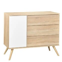 Chambre Bébé Trio Lit 60x120+commode+armoire Seventies Blanc Et Bois 7 Chambre Bébé Trio Lit 60x120+commode+armoire Seventies Blanc Et Bois -Allobébé st063716333 2