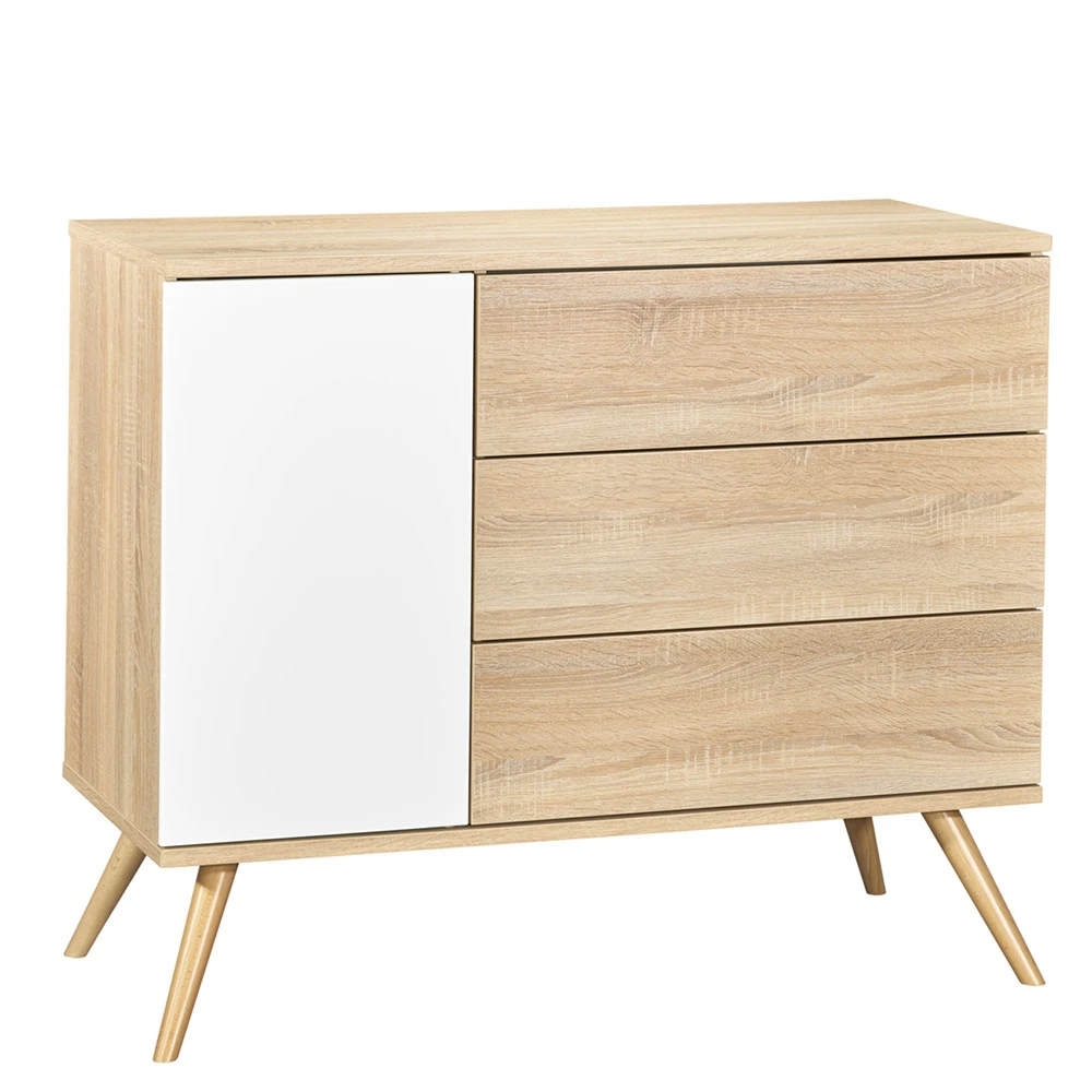 Chambre Bébé Trio Lit 60x120+commode+armoire Seventies Blanc Et Bois 3 Chambre Bébé Trio Lit 60x120+commode+armoire Seventies Blanc Et Bois – Image 3