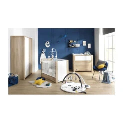 Armoire Bébé 2 Portes Antonin Version Bois Et Blanc -Allobébé st065124260 2