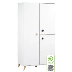 Armoire Chambre Bébé Oslo Boutons étoile 5 Armoire Chambre Bébé Oslo Boutons étoile -Allobébé st065190992 2