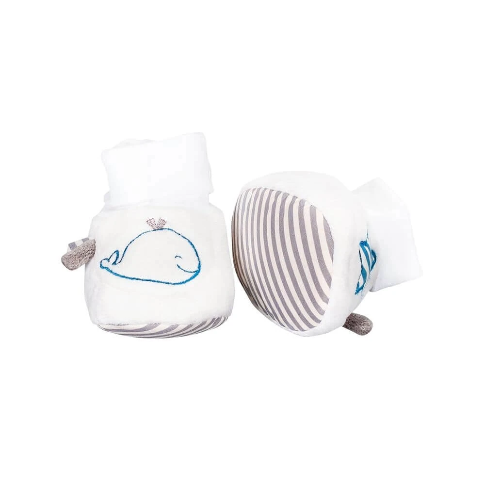 Chaussons Bébé Blue Baleine 1 Chaussons Bébé Blue Baleine