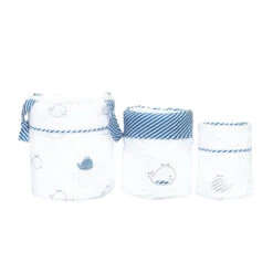 Lot De 3 Corbeille Gigognes Blue Baleine
