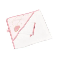 Sortie De Bain Avec Gant Lily Poudrée