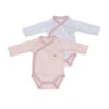 Lot De 2 Bodies Blanc Et Rose Naissance Mila