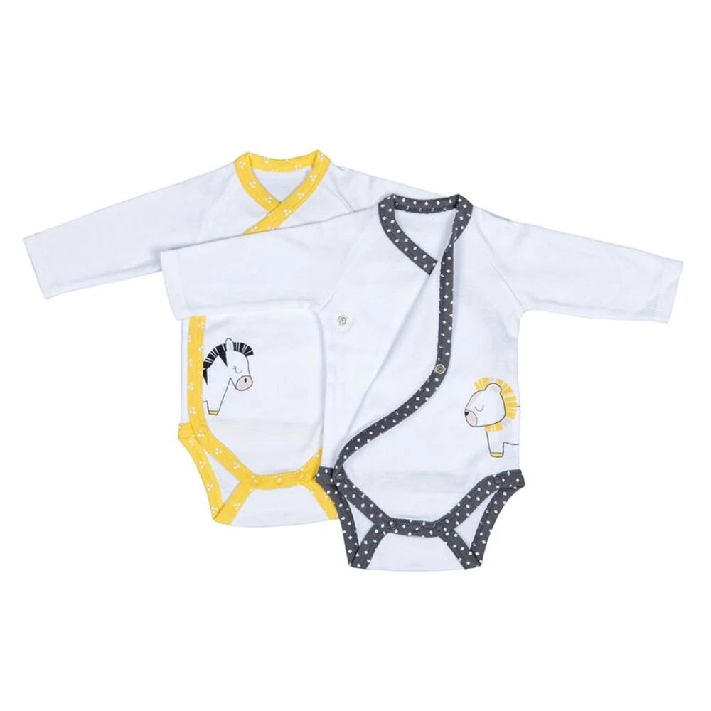 Lot De 2 Bodies Blanc Naissance Pluche Et Pompon 2 Lot De 2 Bodies Blanc Naissance Pluche Et Pompon – Image 2