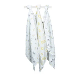 Lot De 3 Langes Bio 70x70cm Pluche Et Pompon 5 Lot De 3 Langes Bio 70x70cm Pluche Et Pompon -Allobébé st121020088 2