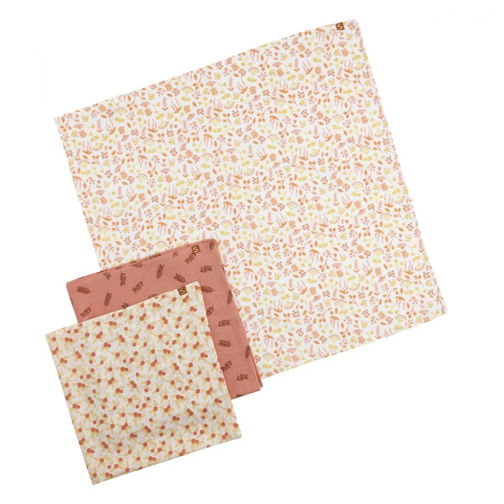 Lot De 3 Langes Coton Bio 70 X 70 Esmée 3 Lot De 3 Langes Coton Bio 70 X 70 Esmée – Image 3