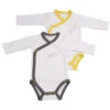 Lot De 2 Bodies Gris/jaune 3 Mois Babyfan