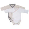 Lot De 2 Bodies Blanc Et Beige Naissance Timouki