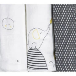 Lot De 3 Langes Bio 70x70cm Babyfan