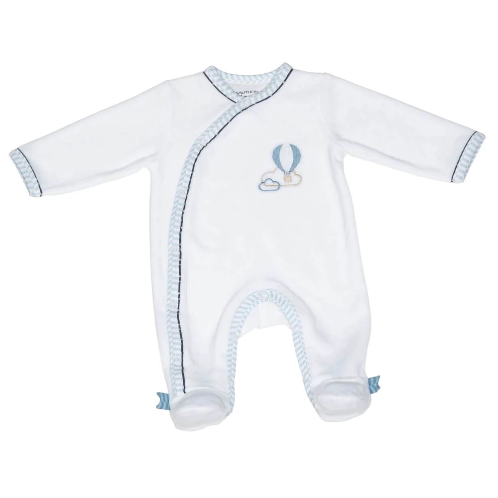 Pyjama Bébé Velours Blanc Montgolfière 3 Mois Lazare 1 Pyjama Bébé Velours Blanc Montgolfière 3 Mois Lazare