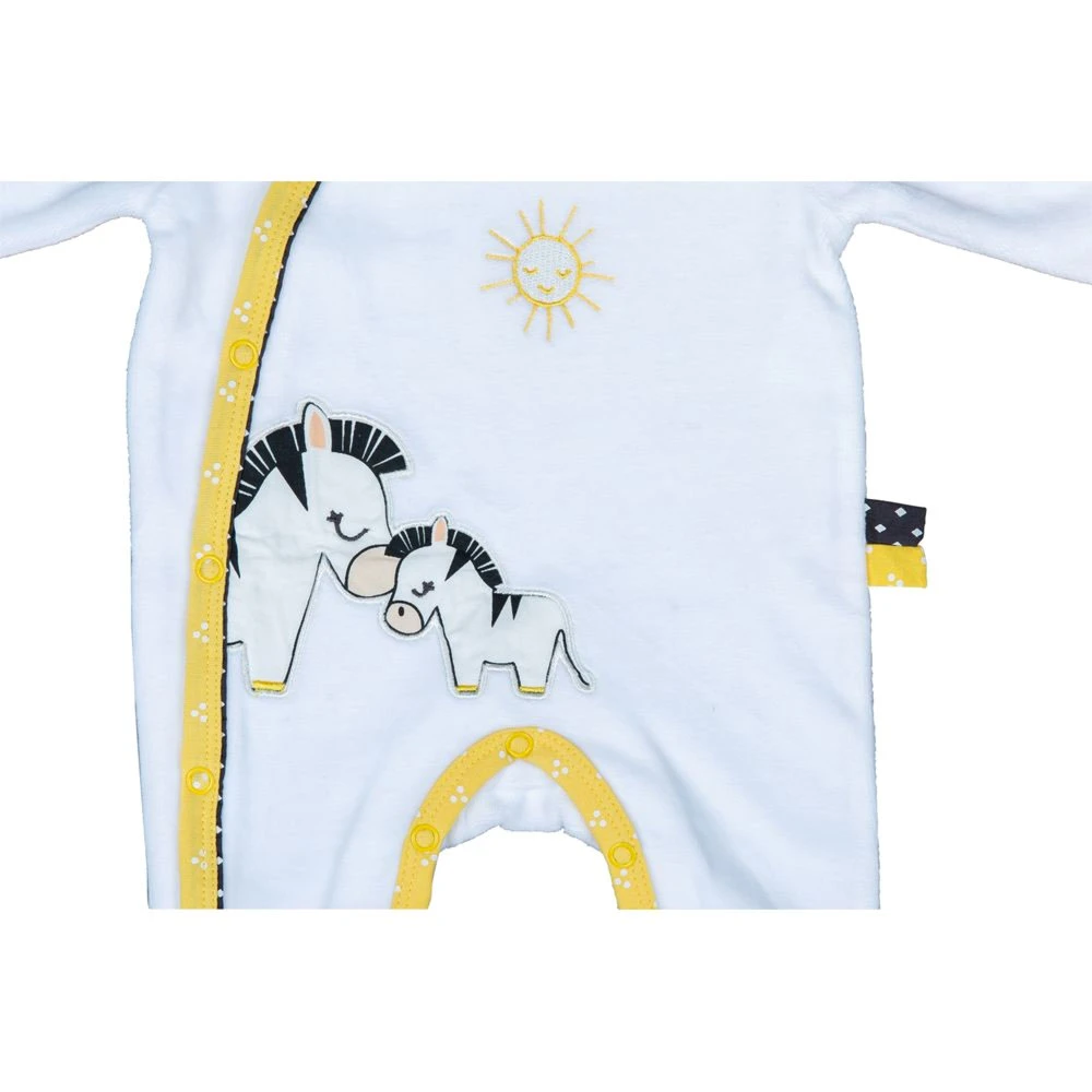 Pyjama Bébé Velours Zebre Pluche Et Pompon 3 Mois 3 Pyjama Bébé Velours Zebre Pluche Et Pompon 3 Mois – Image 3