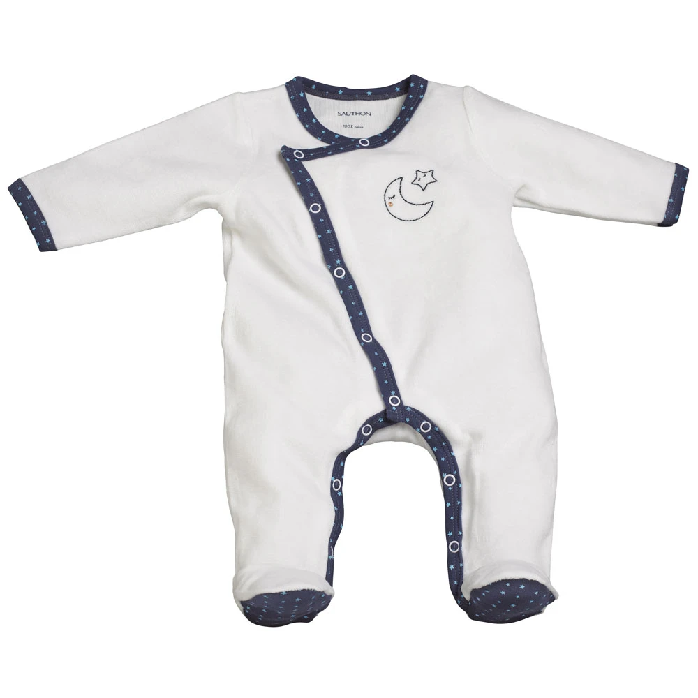 Pyjama Bébé Velours Blanc Merlin Naissance 1 Pyjama Bébé Velours Blanc Merlin Naissance