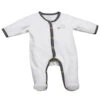 Pyjama Bébé Velours Blanc/gris Babyfan Naissance