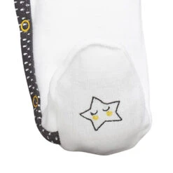 Pyjama Bébé Velours Blanc/gris Babyfan 3 Mois 5 Pyjama Bébé Velours Blanc/gris Babyfan 3 Mois -Allobébé st125092439 2