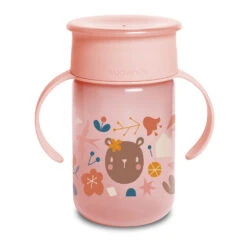 Suavinex Tasse 360° 340ml 12 Mois + Forêt Rose