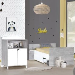 Lit Combiné évolutif 60x120 En 90x190cm Scandi Gris -Allobébé sy063314827 4