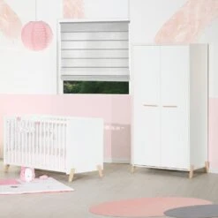 Armoire Chambre Bébé 2 Portes Joy Naturel -Allobébé sy064315282 3