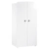 Armoire Chambre Bébé 2 Portes Boutons étoile Gris