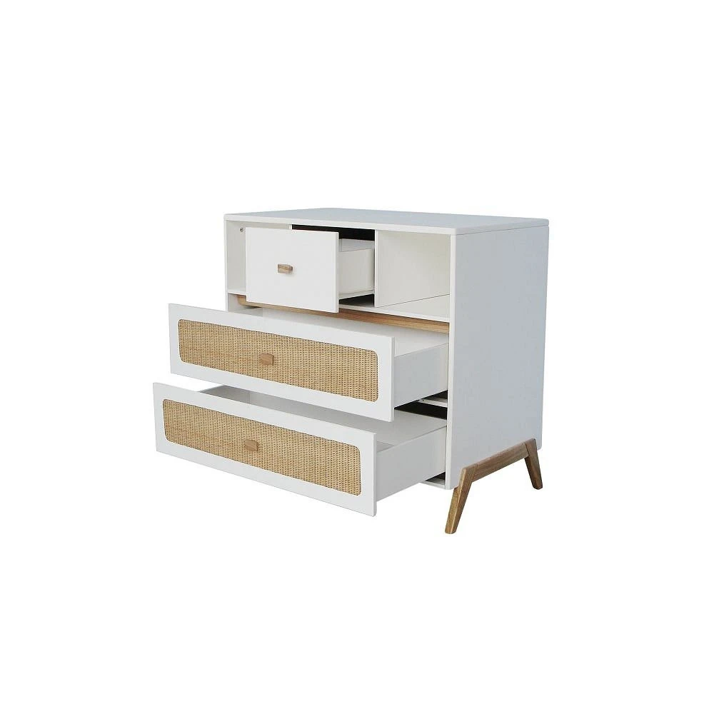 Chambre Trio Marélia Neige Lit 70x140 Cm + Commode + Armoire 4 Chambre Trio Marélia Neige Lit 70x140 Cm + Commode + Armoire – Image 4