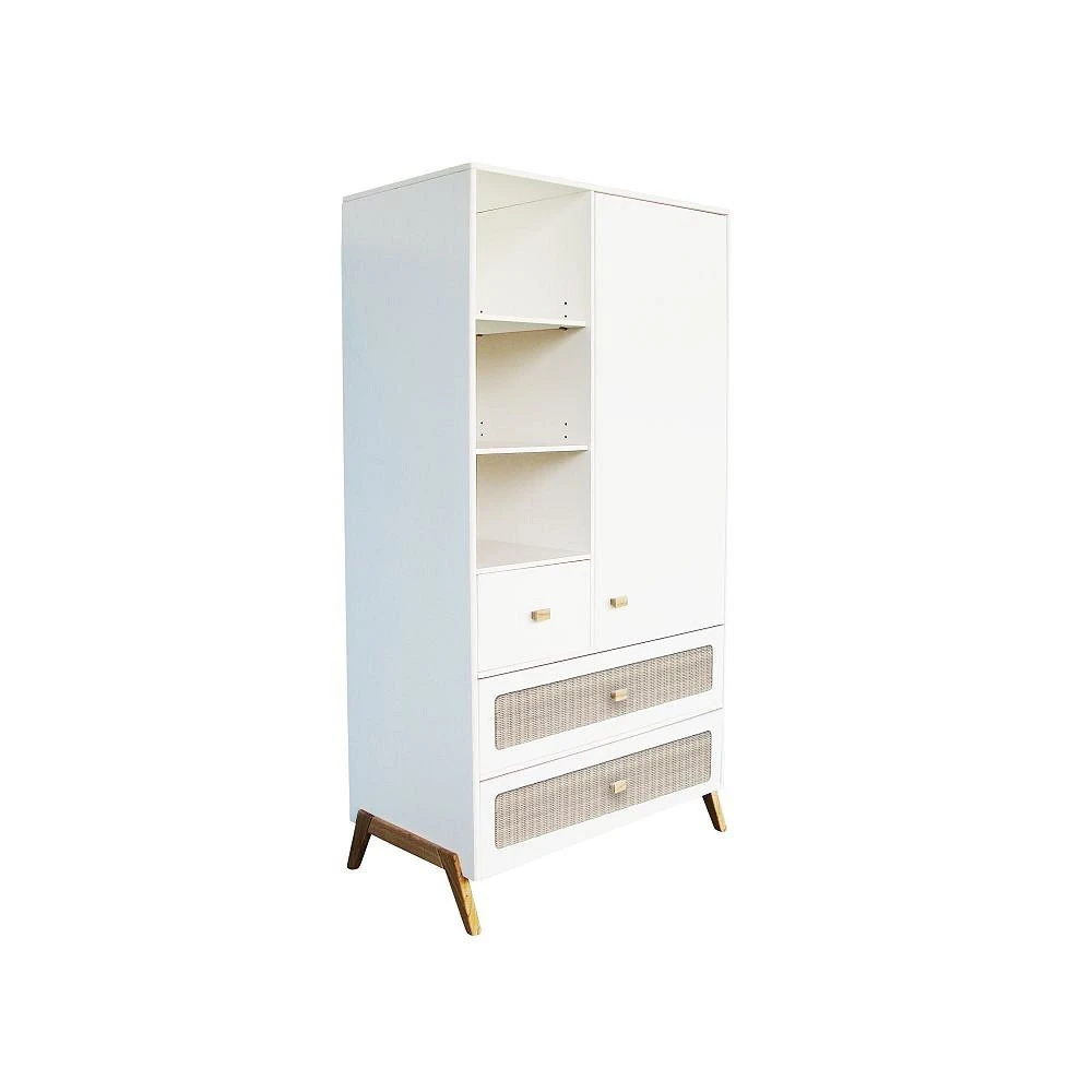 Chambre Trio Marélia Neige Lit 70x140 Cm + Commode + Armoire 5 Chambre Trio Marélia Neige Lit 70x140 Cm + Commode + Armoire – Image 5