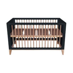 Lit Bébé évolutif Nami Canne De Rotin 70 X 140 Onyx -Allobébé th063329431 2