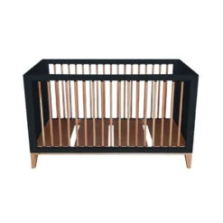 Lit Bébé évolutif Nami Canne De Rotin 70 X 140 Onyx -Allobébé th063329431 3