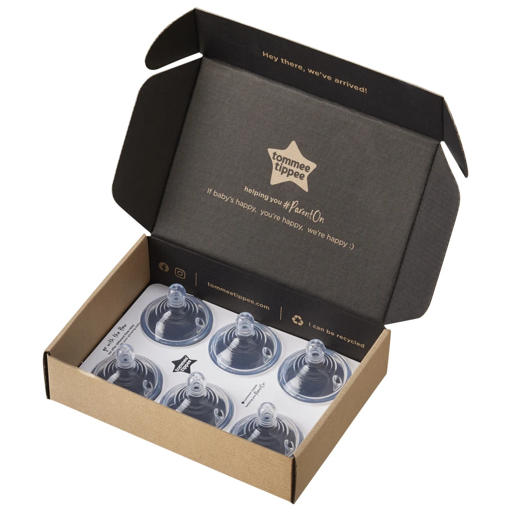 Tommee Tippee Lot De 6 Tétines Closer To Nature Débit Moyen 7 Tommee Tippee Lot De 6 Tétines Closer To Nature Débit Moyen – Image 7