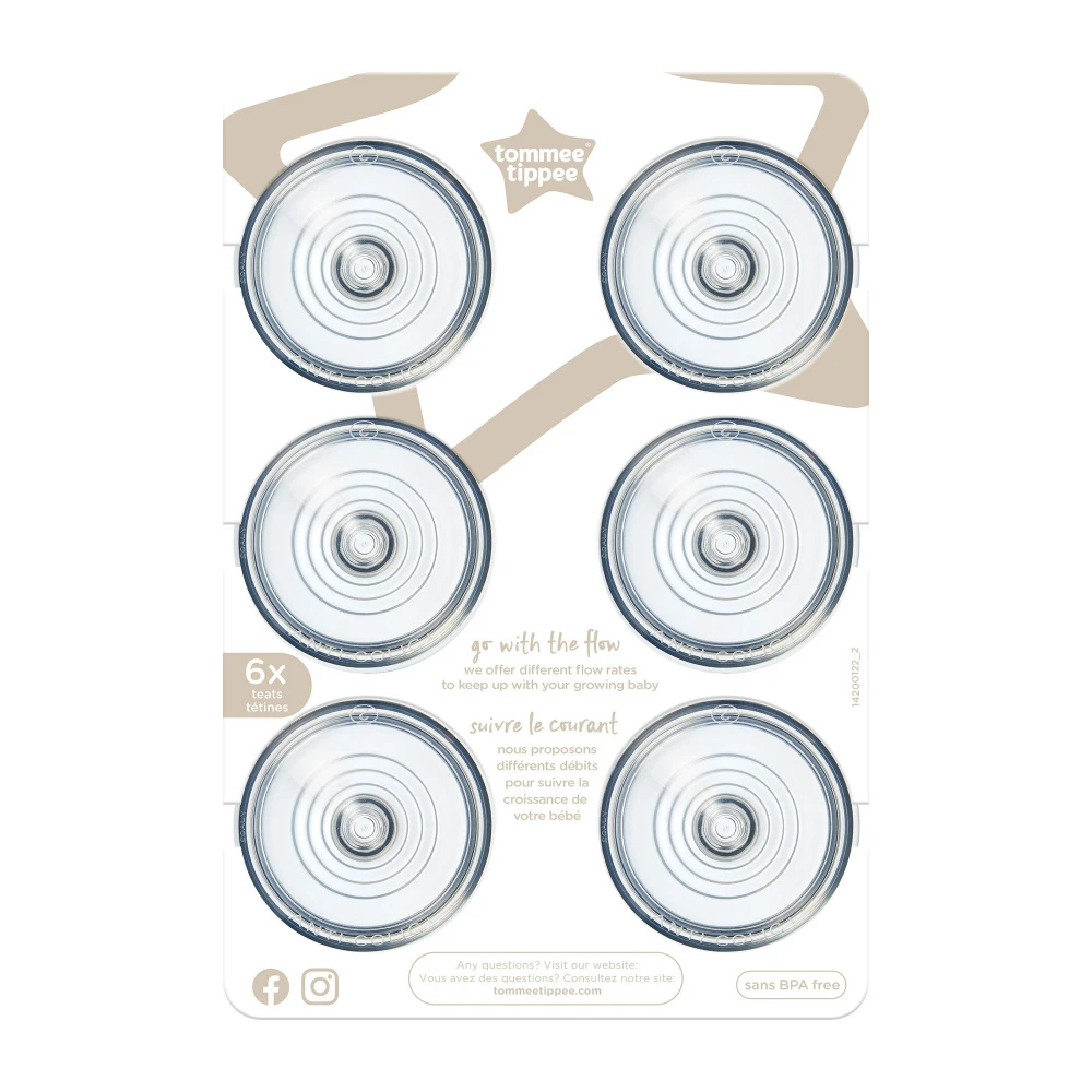 Tommee Tippee Tétine Aac Débit Moyen X6 Ffp 2 Tommee Tippee Tétine Aac Débit Moyen X6 Ffp – Image 2