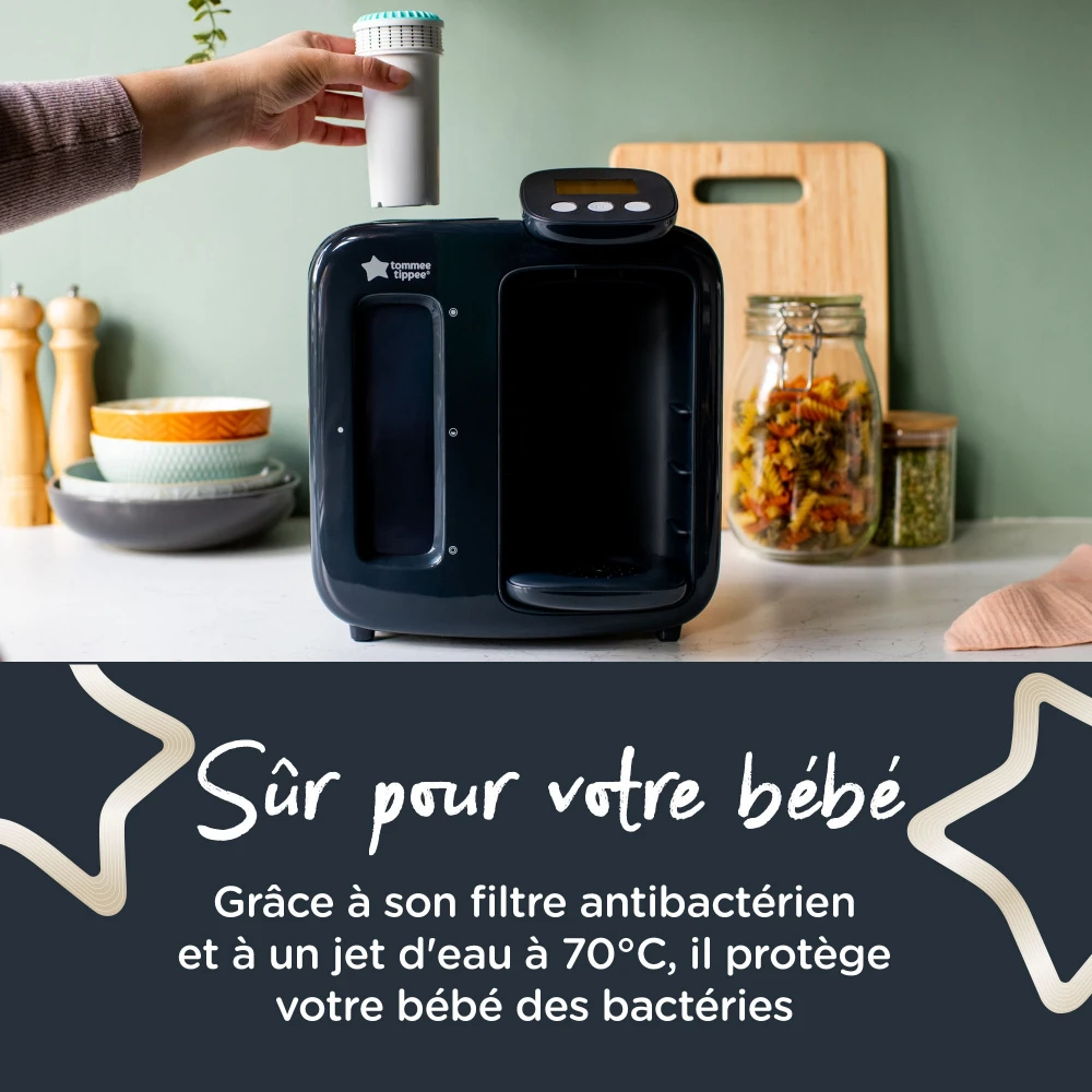 Tommee Tippee Préparateur Biberon Perfect Prep Day & Night Noir 2 Tommee Tippee Préparateur Biberon Perfect Prep Day & Night Noir – Image 2