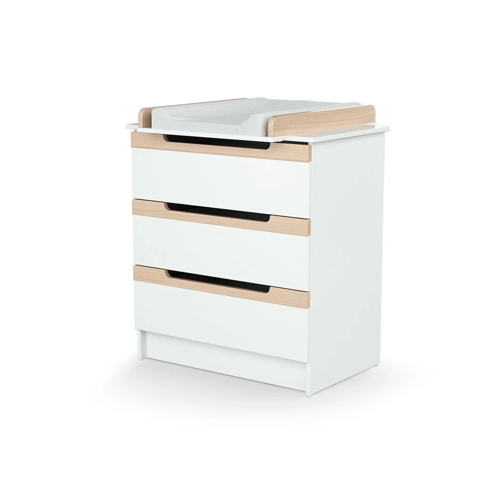 Chambre Trio Carrousel Lit 60x120 Cm + Commode à Langer + Armoire Blanc Et Hêtre 7 Chambre Trio Carrousel Lit 60x120 Cm + Commode à Langer + Armoire Blanc Et Hêtre – Image 7