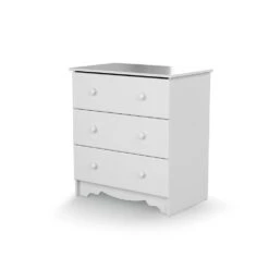 Chambre Trio Marelle Lit 60x120 Cm + Commode à Langer + Armoire Blanc -Allobébé tq061602130 5