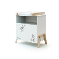 Chambre Trio Lit Bébé 60x120 Cm Canaille Winnie + Meuble à Langer + Armoire Blanc Et Hêtre Verni 12 Chambre Trio Lit Bébé 60x120 Cm Canaille Winnie + Meuble à Langer + Armoire Blanc Et Hêtre Verni -Allobébé tq061602369 4