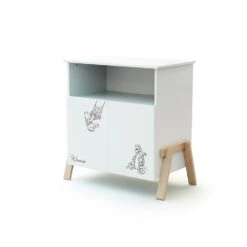 Chambre Trio Lit Bébé 60x120 Cm Canaille Winnie + Meuble à Langer + Armoire Blanc Et Hêtre Verni 14 Chambre Trio Lit Bébé 60x120 Cm Canaille Winnie + Meuble à Langer + Armoire Blanc Et Hêtre Verni -Allobébé tq061602369 6