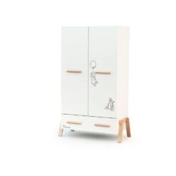 Chambre Trio Lit Bébé 60x120 Cm Canaille Winnie + Meuble à Langer + Armoire Blanc Et Hêtre Verni 15 Chambre Trio Lit Bébé 60x120 Cm Canaille Winnie + Meuble à Langer + Armoire Blanc Et Hêtre Verni -Allobébé tq061602369 7
