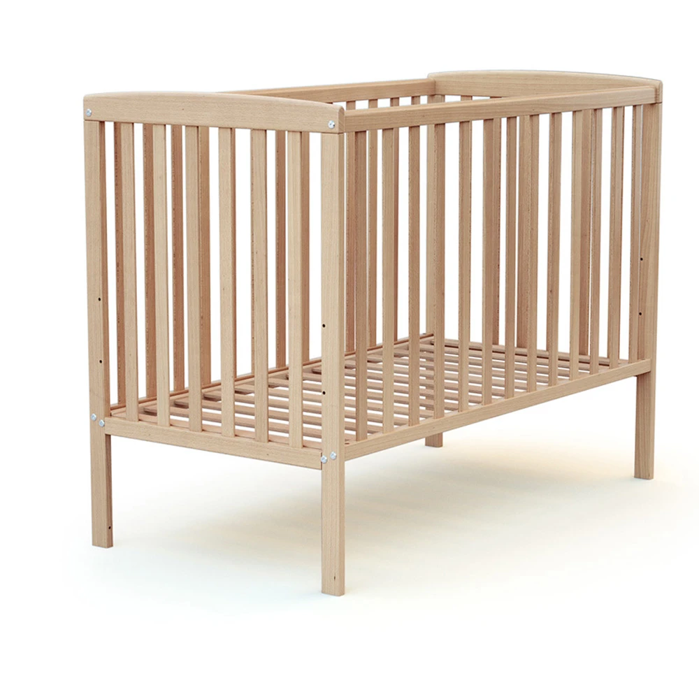 Lit Bébé 60x120 Confort Hêtre Verni 1 Lit Bébé 60x120 Confort Hêtre Verni