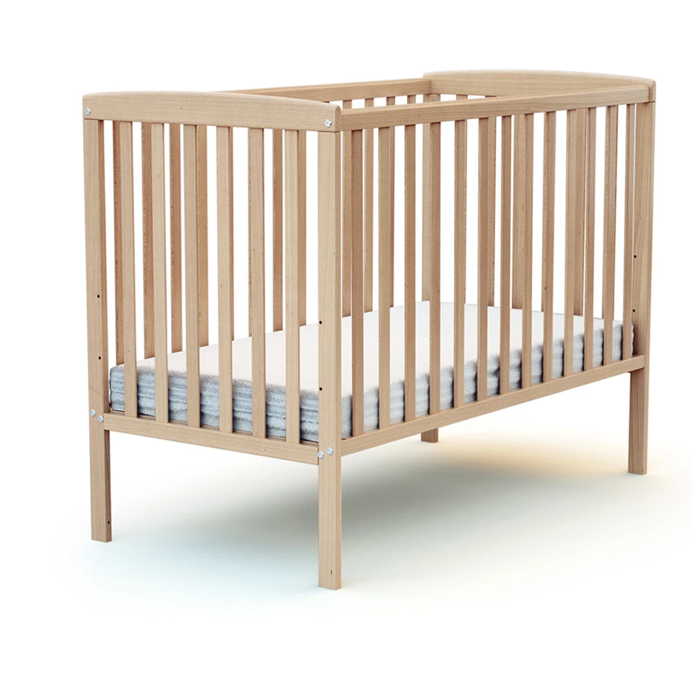 Lit Bébé 60x120 Confort Hêtre Verni 3 Lit Bébé 60x120 Confort Hêtre Verni – Image 3