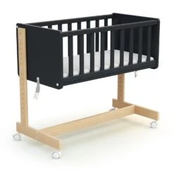 Lit Cododo Confort Graphite / Hêtre Verni