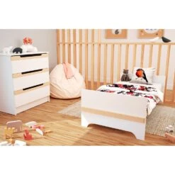 Commode à Langer Carrousel Blanc Et Hêtre Verni 10 Commode à Langer Carrousel Blanc Et Hêtre Verni -Allobébé tq064137053 4