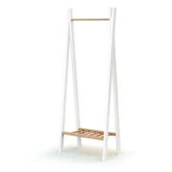 Portant à Vêtements Essentiel Blanc / Hêtre Brut