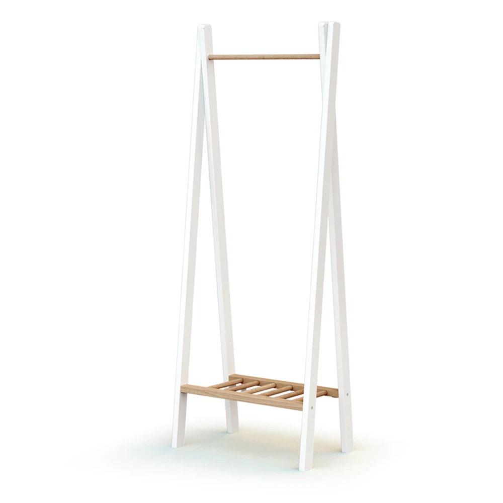 Portant à Vêtements Essentiel Blanc / Hêtre Brut 1 Portant à Vêtements Essentiel Blanc / Hêtre Brut