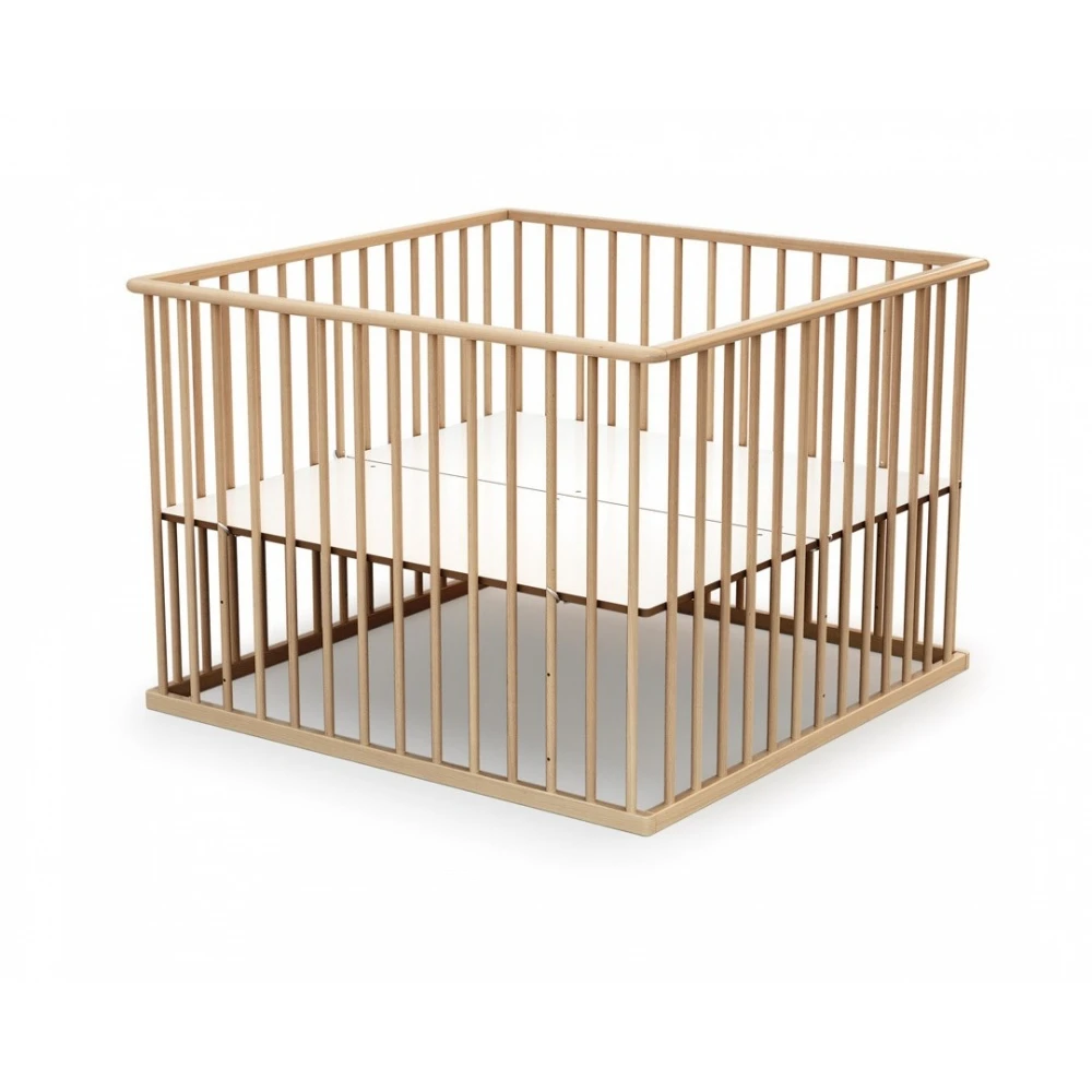 Parc Bébé 100x100 Cm Webaby Hêtre Verni 2 Parc Bébé 100x100 Cm Webaby Hêtre Verni – Image 2