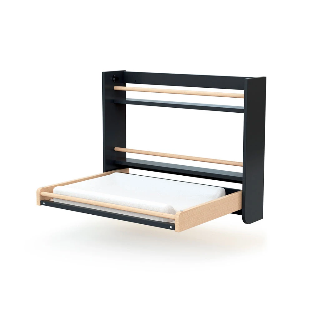 Table à Langer Murale Confort Gris Graphite Et Hêtre Verni 1 Table à Langer Murale Confort Gris Graphite Et Hêtre Verni