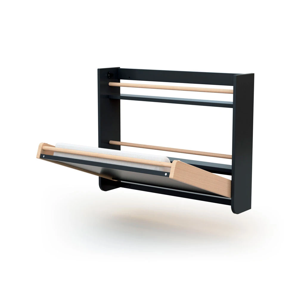 Table à Langer Murale Confort Gris Graphite Et Hêtre Verni 3 Table à Langer Murale Confort Gris Graphite Et Hêtre Verni – Image 3