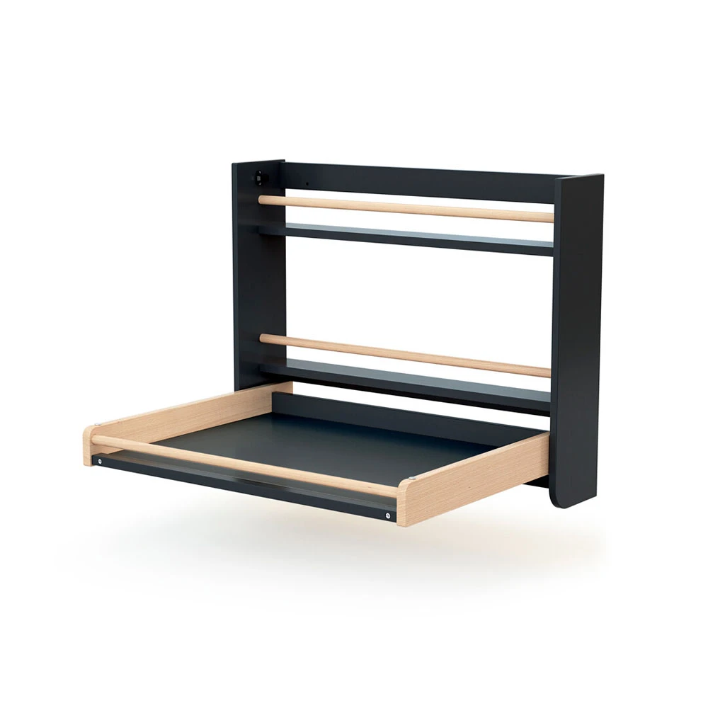 Table à Langer Murale Confort Gris Graphite Et Hêtre Verni 4 Table à Langer Murale Confort Gris Graphite Et Hêtre Verni – Image 4